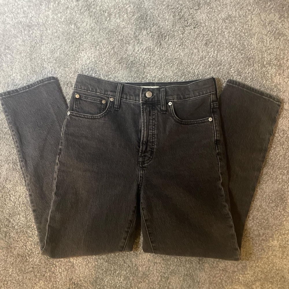 Madewell Women’s Black Cotton Straight Jeans High rise 27